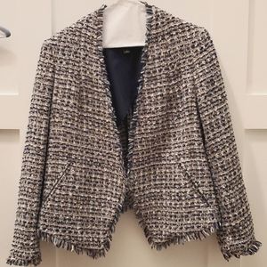 Banana Republic Black, Blue  and White Tweed Blazer